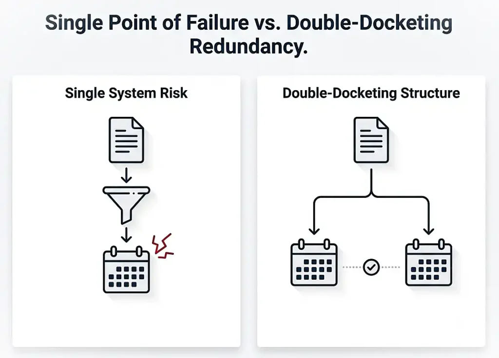 double-docketing-vs-single-point-failure-diagram