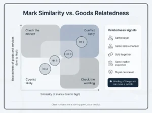 trademark-similarity-vs-goods-relatedness-risk-matrix