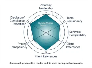 patent-paralegal-outsourcing-for-corporations-vendor-scorecard-radar
