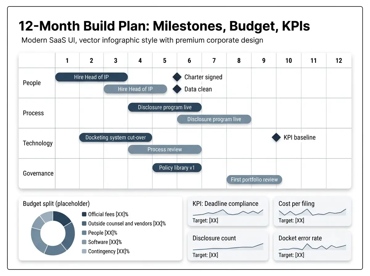 corporate-ip-department-12-month-roadmap-infographic